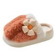 thumbnail image 3 of Vedolay Womens Slippers Indoor Cute House Bedroom Fuzzy Cozy Shoes Non-Slip Home Slipper Orange,37, 3 of 5