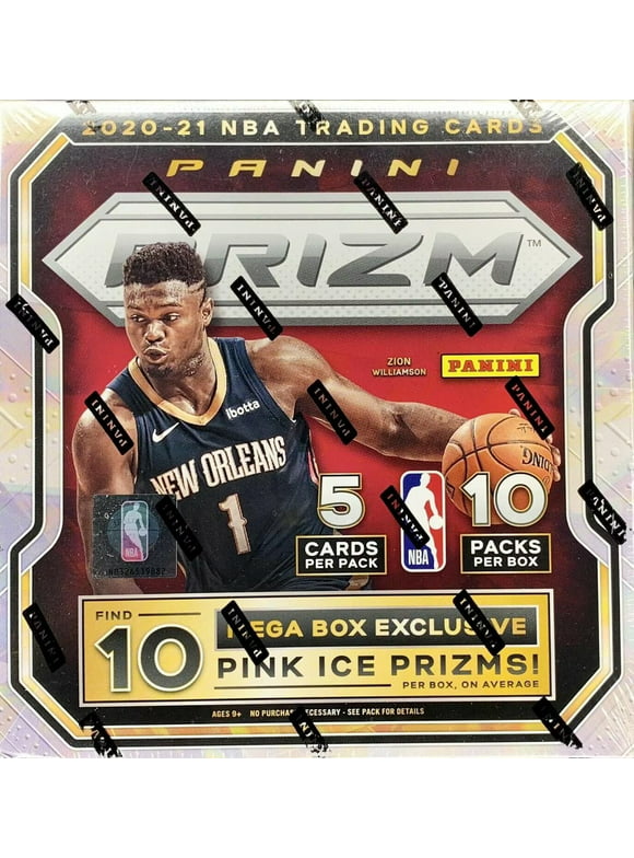 Panini 2020-21 Prizm NBA Basketball Trading Cards Mega Box 50 Cards 10 Packs