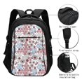 thumbnail image 3 of Balery Abstract Floral Print USB Charging Backpack for Men and Women - Water-Resistant, Anti-Theft Laptop Backpack with USB Port for Travel, Work, School, and College, 3 of 7