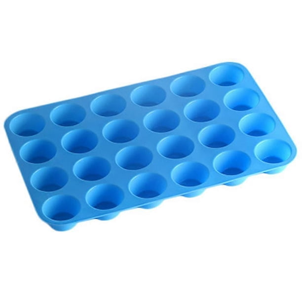 Non Stick Silicone Mini Muffin & Cupcake Baking Pan 24 Cup , Bpa Free, 100% Silicon & Dishwasher Safe Bakeware