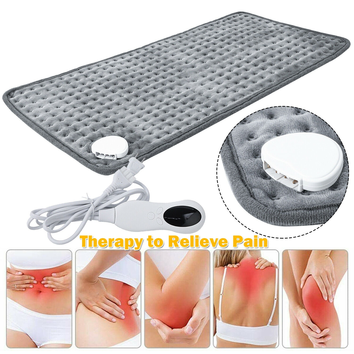 Extra Large Electric Heating Pad for Back Pain and Cramps Relief 12X24