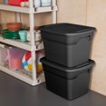 thumbnail image 2 of Sterilite 18 Gallon Tote Box- Recycled- Black (Available in Case of 8 or Single Unit), 2 of 2