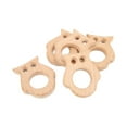 thumbnail image 1 of Teater de Madera de Bebé, 5pcs bebé madera teher animal teether para accesorios de joyería de bricolaje para bordes de bebé stick, 1 of 7