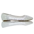 thumbnail image 3 of Charles Albert Women's Breathable Crochet Lace Ballet Flat in White Size 6, 3 of 6