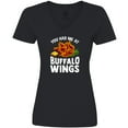 thumbnail image 3 of Inktastic Buffalo Wings Game Day Snack Women's V-Neck T-Shirt, 3 of 5