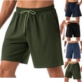 thumbnail image 2 of PUMISAS Sports Shorts For Men Solid Color Athleisure Shorts Comfortable Exercise Sweatpants Elastic Drawstring Waist Pants With Pockets, 2 of 4