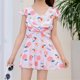 thumbnail image 4 of Rosa talla única (estiramiento adecuado para niños de 4 a 10 años, peso 25 kg) traje de baño para niñas vestido lindo de una pieza para niños pequeños traje de baño de princesa estilo centro turístico, 4 of 8