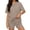 Khaki1, variant on LIaqionyy Women 2 Piece Pajama Sets Short Sleeve Lounge Set Soft Crew Neck Top and Shorts Summer Sleepwear