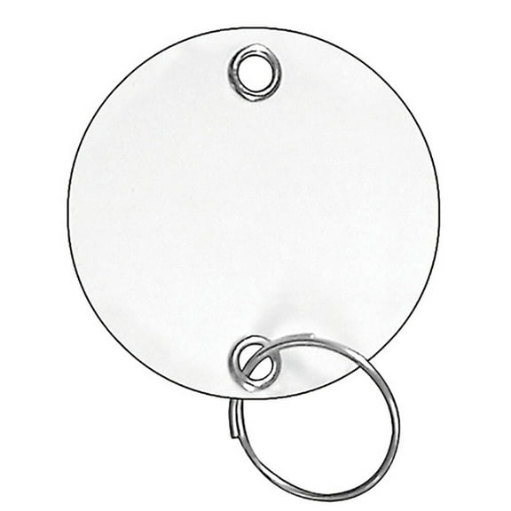 HPC EYR-7 Round Tags with Key Rings 1-3/4 Diameter 100 Pack