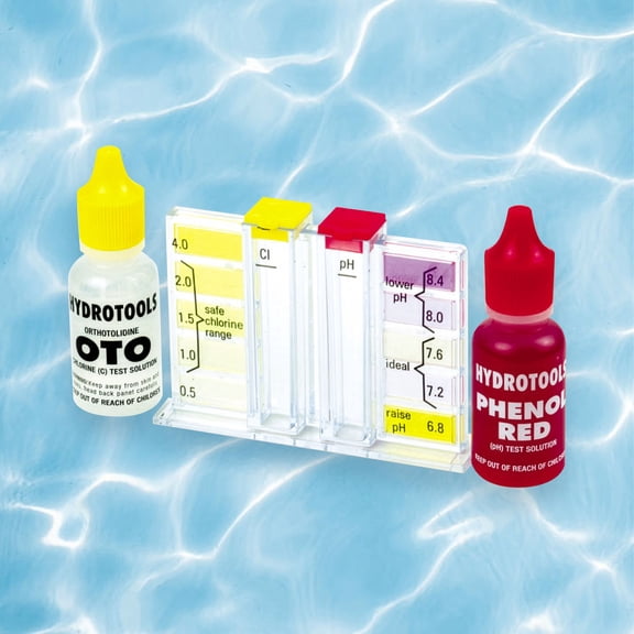 Swim Central HydroTools Swimming Pool Test Kit - Test Chlorine, Bromine and pH Levels