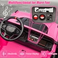 thumbnail image 4 of 24V 2 Seater Ride on Truck Car, Ford Bronco Raptor Kids Electric Vehicle Car with Parent Remote, Battery Powered Ride on Toy for Boys Girls w/ Rear Wheel Suspension, Bluetooth, Pink, 4 of 8