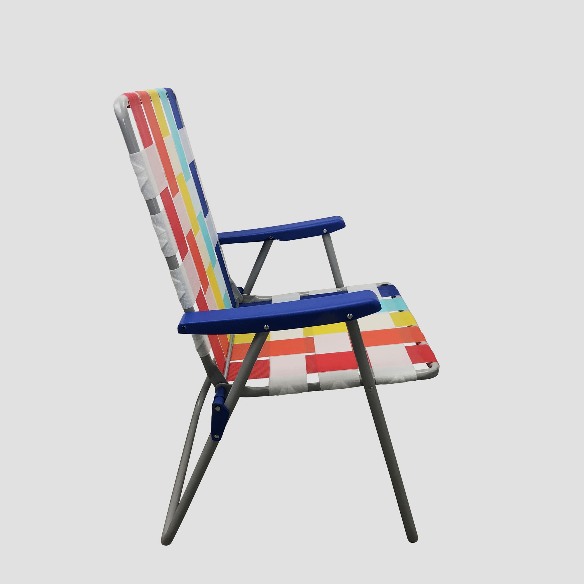 Mainstays High Back Steel Frame Web Strap Chair, Multicolor-2 Pack