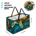 thumbnail image 2 of Turtle Large Capacity Reusable Foldable Oxford Cloth Toy Basket - Beach Bag, Shopping Bags, Laundry Basket, 2 of 7