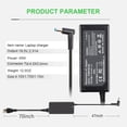thumbnail image 5 of 45W 740015-002 741727-001 L25296-001 Adaptador De Ca Para Hp Pavilion X360 Envy Spectre Elitebook 840 Probook Cable De Alimentación Para Computadora Portátil Punta Azul 4.5 * 3.0 Mm, 5 of 5