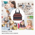 thumbnail image 3 of DouZhe Lunch Bags for Women and Men, Patriotic 4th July American Stars Flag Prints Reusable Portable Insulated Cooler Waterproof Lunch Tote Bag for Travel Work Picnic, 3 of 7