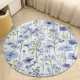 thumbnail image 4 of Floral Colorful Flower Round Rugs -Washable Non-Slip Small Round Area Rug Throw Soft Circle Rugs for Bedroom, Modern Print Indoor Carpet for Entryway Sofa Living Room, 4 of 6