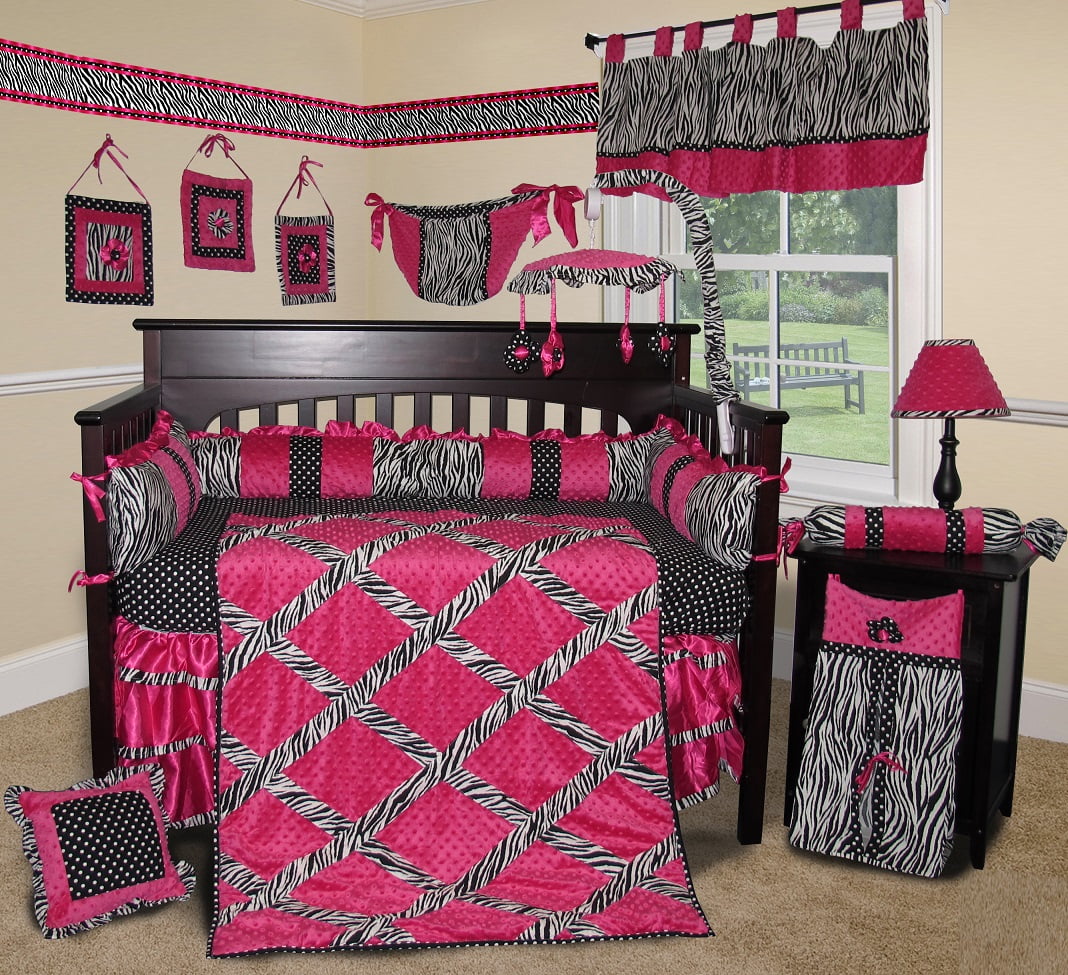 Sisi Baby Bedding Hot Pink Zebra Crib Nursery Set 13 Sisi Baby Bedding Hot Pink Zebra Crib Nursery Set 13 Pieces Com