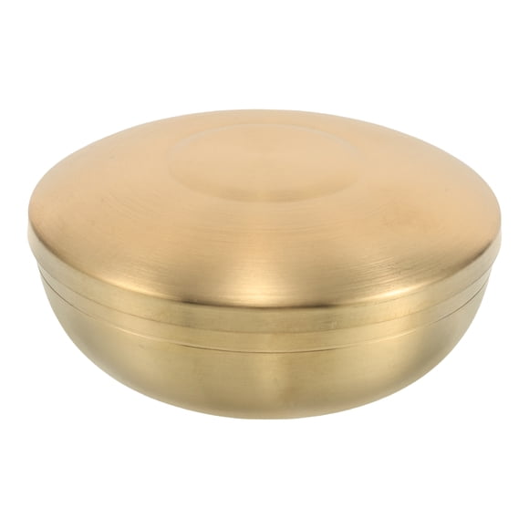 BRIGHTFUFU Tazón de sopa coreano de acero inoxidable 304 con tapa para cocinar arroz al vapor y servir salsas para uso en la oficina y la escuela