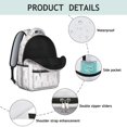 thumbnail image 4 of Seahorse and Star White Pattern Backpack for School, Cute School Bag with Adjustable Shoulder Straps and Padded Back, 15.3"x11"x7.1", 4 of 5