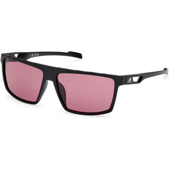 Adidas Golf Men's SP0083 Sport Sunglasses, Black Frame/Rose Lens -
