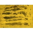 thumbnail image 1 of Ahgly Company Machine Washable Indoor Rectangle Abstract Yellow Modern Area Rugs, 5' x 7', 1 of 4