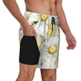 thumbnail image 3 of Picia Sweet Honey pattern Mens Swim Trunks with Compression Liner Stretch Beach Shorts Quick Dry with Zipper Pockets No-Chafing Board Shorts-X-Large, 3 of 9