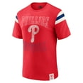 thumbnail image 2 of Men's Darius Rucker Collection by Fanatics Red Philadelphia Phillies Distressed Sleeve Stripe T-Shirt, 2 of 6