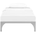 thumbnail image 5 of Modern Contemporary Urban Design Bedroom Twin Size Platform Bed Frame, Silver, Metal Steel, 5 of 5