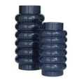 thumbnail image 5 of CosmoLiving by Cosmopolitan 16", 12"H Dark Blue Ceramic Vase with Stacked Ring Design, Set of 2, 5 of 7