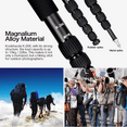 thumbnail image 4 of koolehaoda 6-Section Monopod Compact Portable Photography Aluminum Alloy Unipod Stick (K-266 Black), 4 of 7