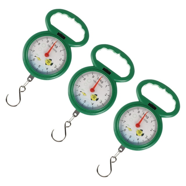 unbranded 3pcs Spring Scales Green Plastic for Home Use Travel Fishing