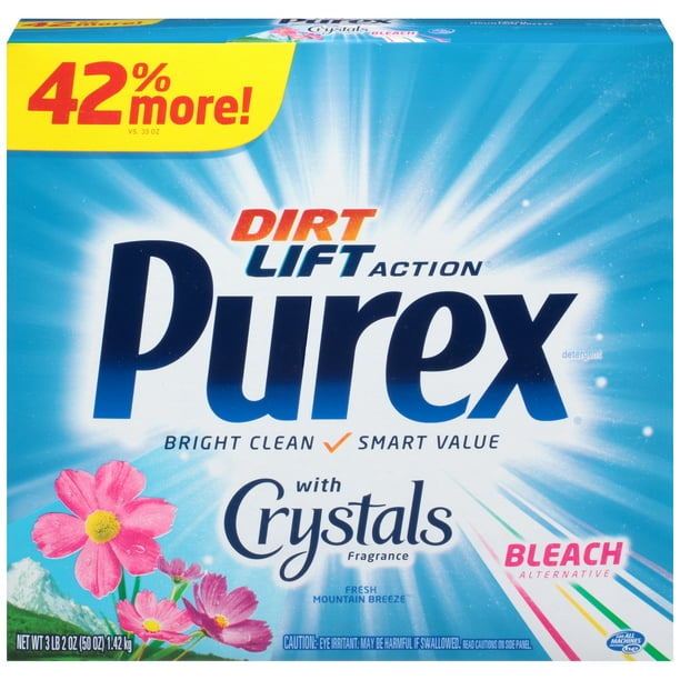 Purex Powder Laundry Detergent with Bleach Alternative, Fresh Mountain