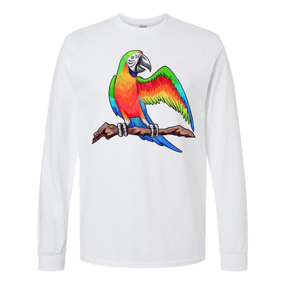 Inktastic Harlequin Macaw Parrot Long Sleeve T-Shirt