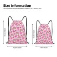 thumbnail image 2 of Fuzoiu Cute Flamingo Print Drawstring Backpack for Gym, Travel, Yoga,Sports Sackpack String Bag for Women Men-Medium, 2 of 6