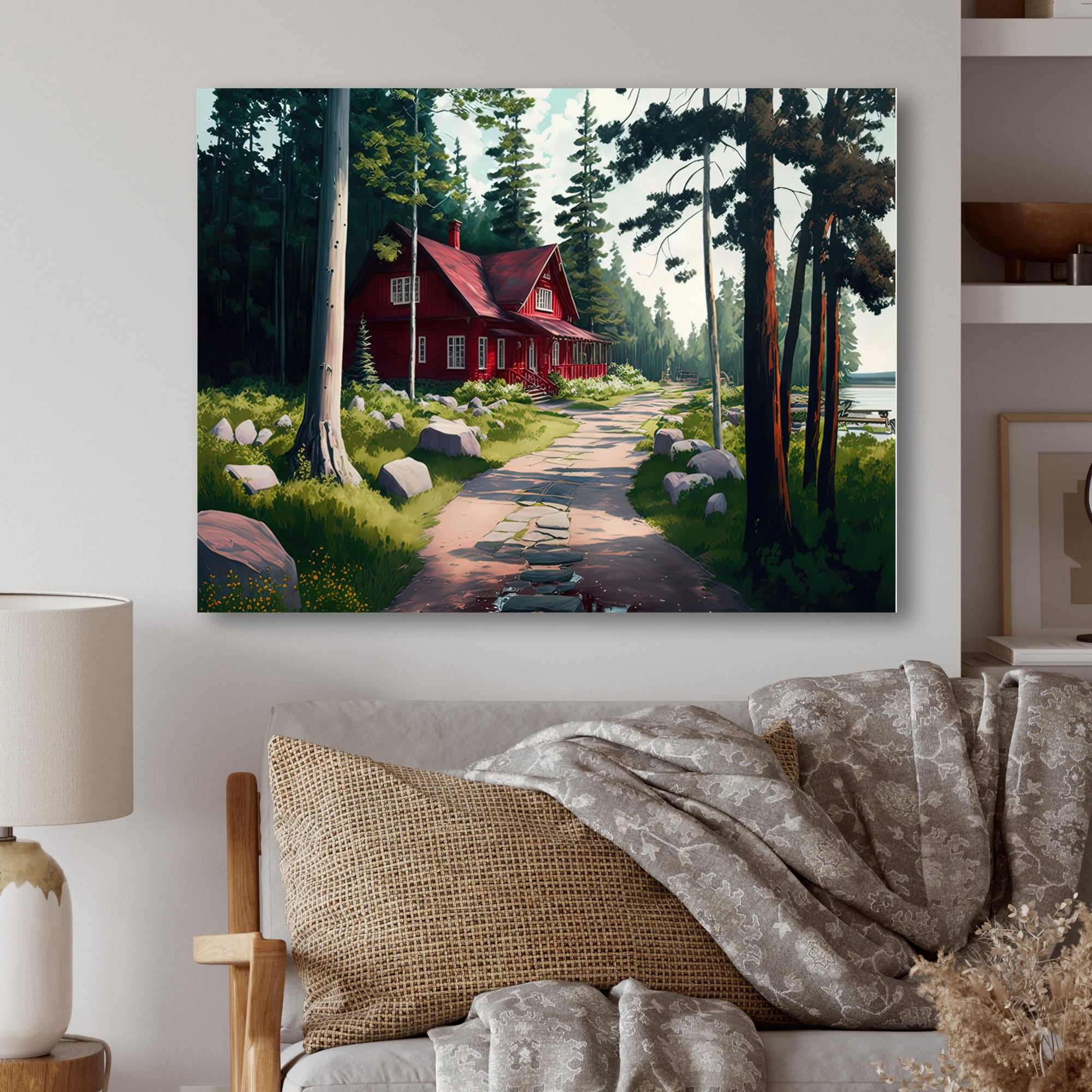 Designart Path To Beach House I Canvas Wall Art