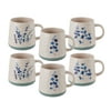 Pfaltzgraff® 18-Ounce Matte Floral Leaves Mug Stoneware Set of 6 in 3 Colorways