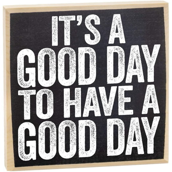 Make Em Laugh It's A Good Day - Rustic Wooden Sign - Great Inspirational House Décor and Inspirational Gift for Best Friend, Son or Daughter Under $15!