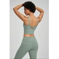 thumbnail image 6 of AGONVIN Women’s Wirefree Padded Twist Back Tank Tops Yoga Sports Bra with Support Matcha Green XL, 6 of 7