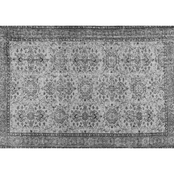 Ahgly Company Indoor Rectangle Abstract Gray Contemporary Area Rugs, 2' x 4'