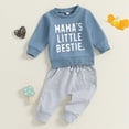 thumbnail image 3 of Xudanell Boy Baby Clothes Boys Winter Trousers Suit Letter Printed Long Sleeved Sweatshirt Pullover Tops And Trousers 3 6 12 18 24 Months 2T 3T Outfits Boy Clothes, 3 of 7
