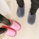 thumbnail image 2 of 1 par de zapatillas de fregona para limpieza de suelos, limpieza de polvo, cálidas y duraderas para el hogar y el dormitorio, 2 of 5