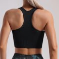 thumbnail image 4 of felwors Women's Yoga Tank Top Seamless Stretch with High Neck Ribbed Sports Crop Vest for Gym Workout Pilates Everyday Activewear (Black, L), 4 of 5