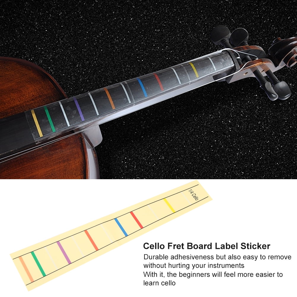 3/4,1/2,Cello Cello Finger Position Marker Finger Guide Sticker Cello Label Sticker Practical for Music Lovers for 4/4 1/8, 12