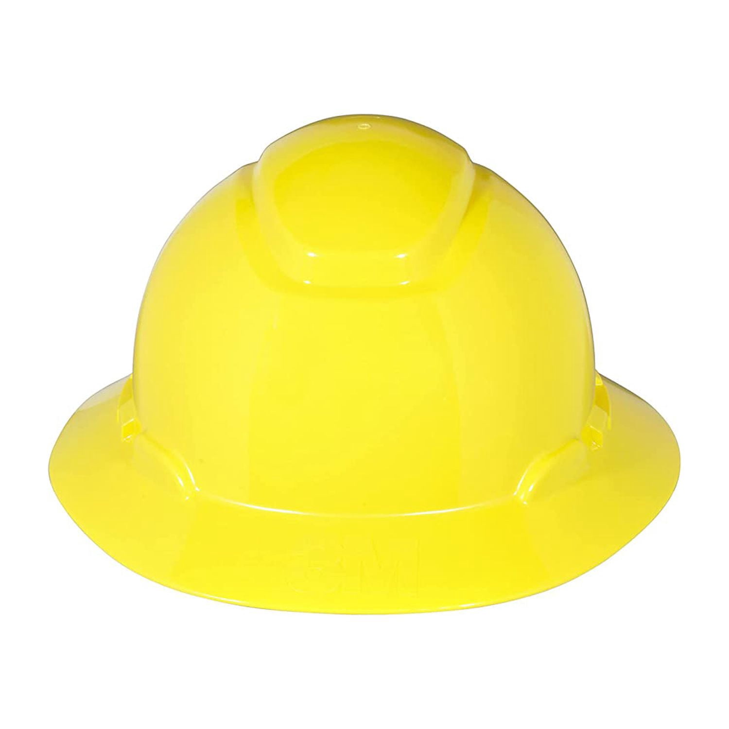 3M Full Brim Hard Hat H-802R, 4-Point Ratchet Suspension, Yellow