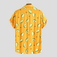 thumbnail image 3 of JINMGG Mens Tops under $5,Mens Funny Printed Turn Down Collar Short Sleeve Casual Shirts,Yellow L, 3 of 7