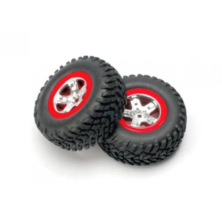 Traxxas 5873A Slash Rear Tires with wheels Assembled
