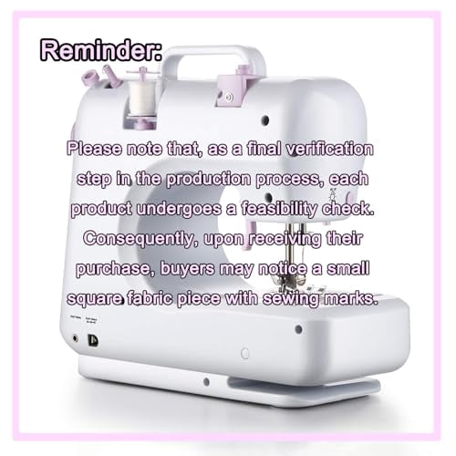 Beginner-Friendly Sewing Machine,12 Built-In Stitches,2 Speeds,Foot Pedal,Portable Design With Sewing Kit (Purple)