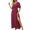 Red, variant on Aayomet Bodycon Dresses For Women Women's Short Sleeved V Neck Slit Slim Dress Summer Dress,Blue S
