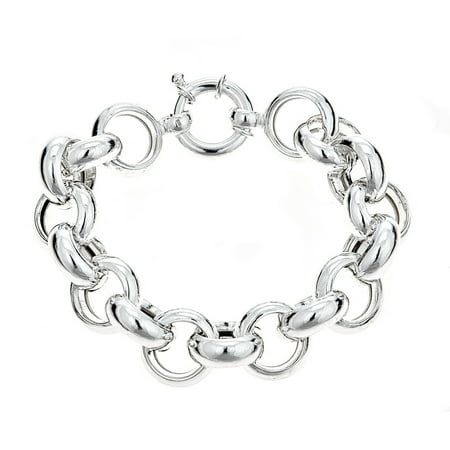 Pori Jewelers Sterling Silver Rolo Thick Bracelet