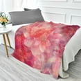 thumbnail image 4 of Wobogo Transparent Red Flower Flannel Blanket Fluorescent Effect in The Dark Four Seasons of Comfortable and Soft Skin Friendly Sheet 70×55in, 4 of 8